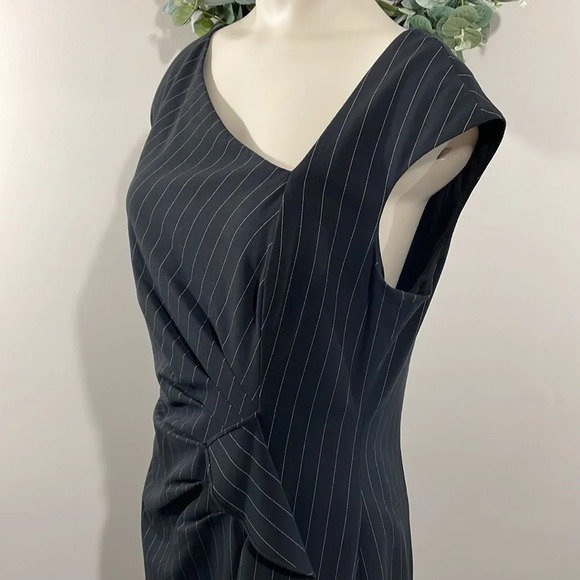 American Living Sleeveless Striped Side Ruffle Sheath Dress 12 - Picture 5 of 16